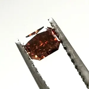 0.28 CT Fancy Red Orange Brown Color GIA Certified Natural Loose Diamond Radiant