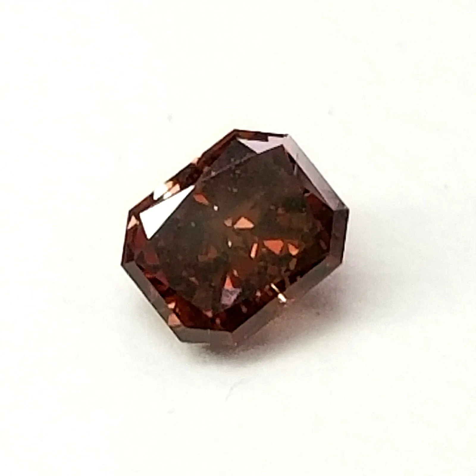 0.28 CT Fancy Red Orange Brown Color GIA Certified Natural Loose Diamond Radiant