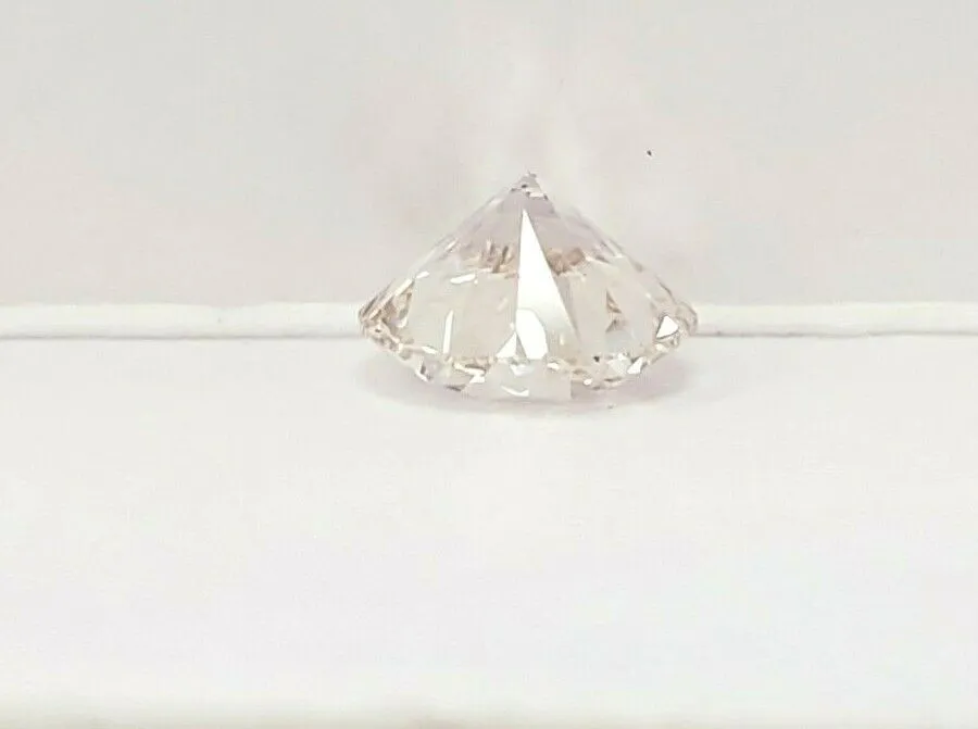 0.59 CT Fancy Faint PINK Color Natural Loose Diamond Round Cut GIA Certified