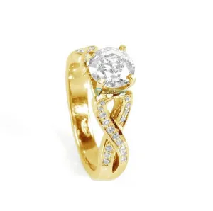 1 carat Diamond Ring-Promise ring-Celtic diamond ring-Knot diamond ring