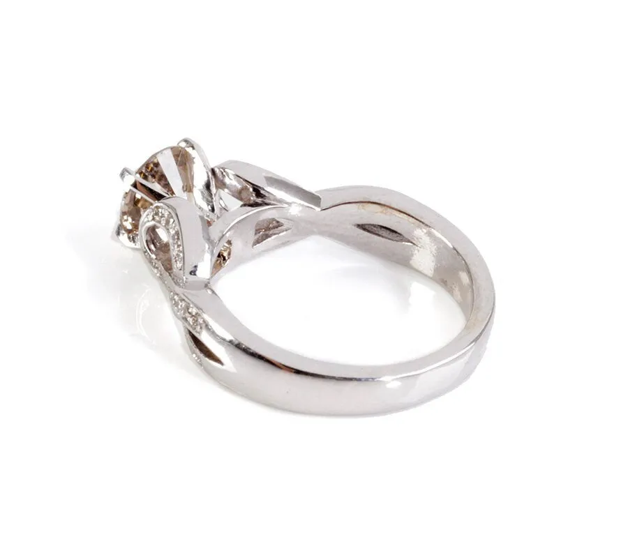 1 carat Diamond Ring-Promise ring-Celtic diamond ring-Knot diamond ring
