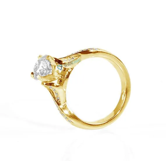 1 carat Diamond Ring-Promise ring-Celtic diamond ring-Knot diamond ring