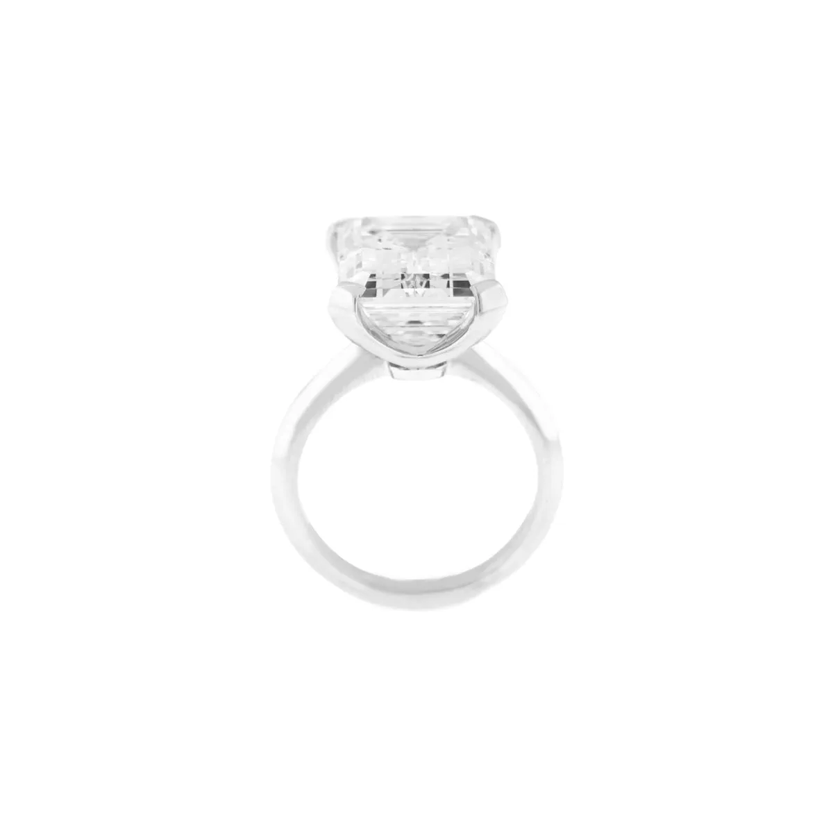 10.34ct Emerald Cut Engagement Ring GIA Certified J/SI1 Platinum