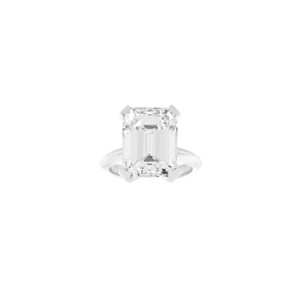 10.34ct Emerald Cut Engagement Ring GIA Certified J/SI1 Platinum
