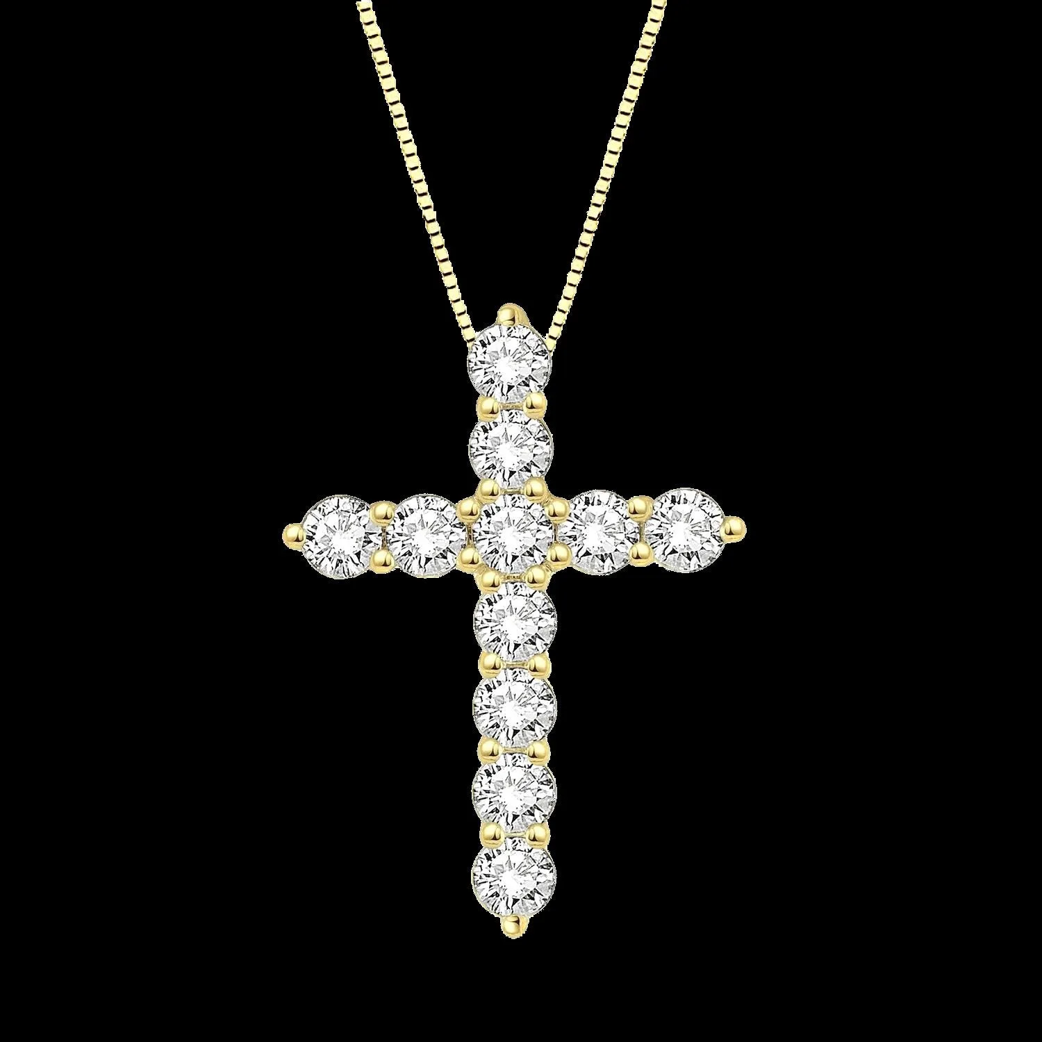14K 0.75ct Diamond Cross Pendant