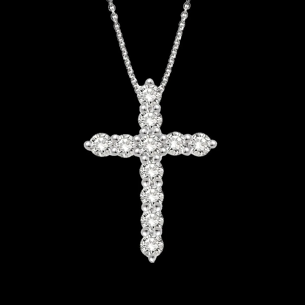 14K 0.75ct Diamond Cross Pendant