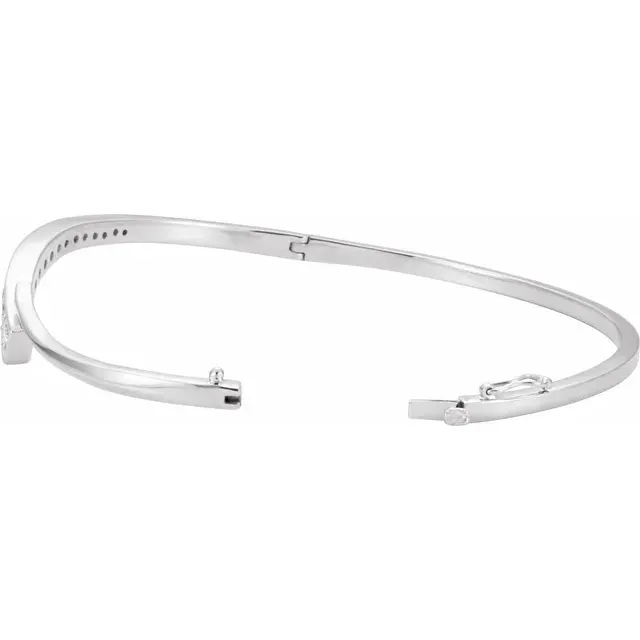 14K White 3/4 CTW Diamond Journey 6.5" Bracelet