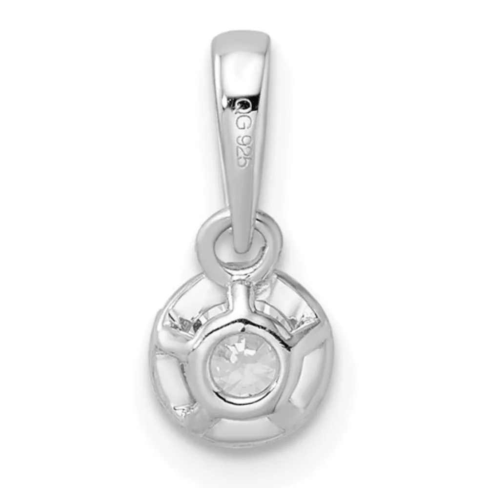 14K White Gold Lab Grown Diamond Solitaire Necklace