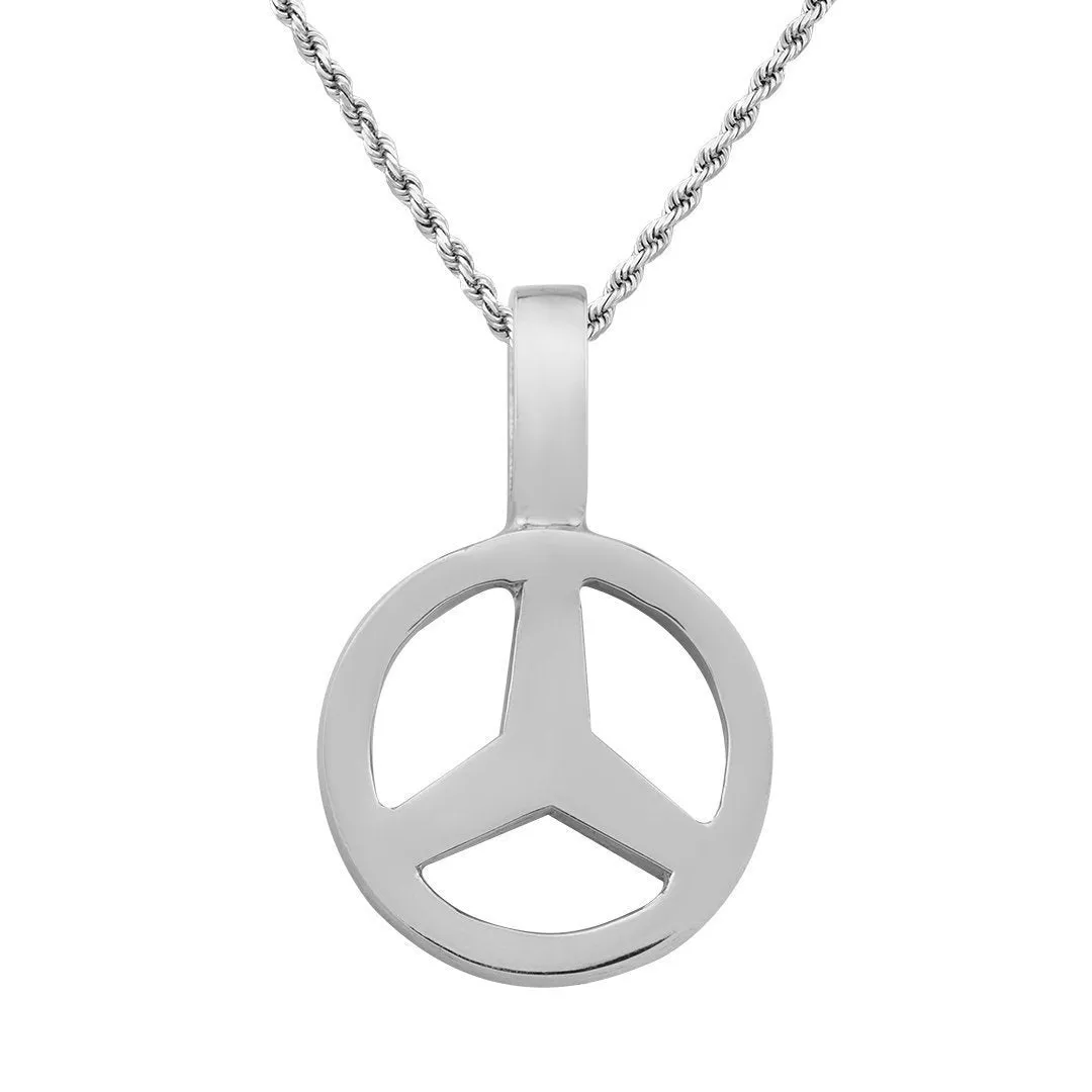 14K White Solid Gold Custom Diamond Pendant 1.59 Ctw