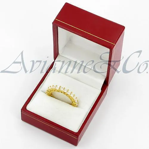 14K Yellow Solid Gold Womens Diamond Eternity Ring Band 2.65 Ctw