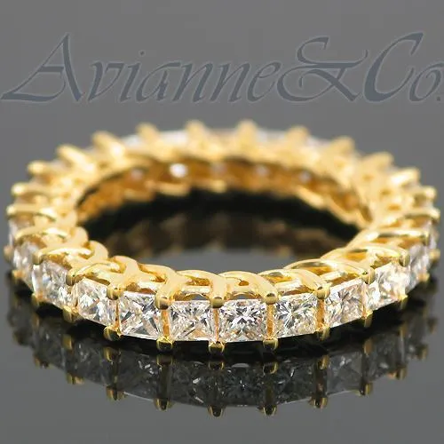 14K Yellow Solid Gold Womens Diamond Eternity Ring Band 2.65 Ctw