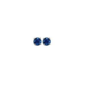14KT White Gold Classic Book Color Stud Earrings