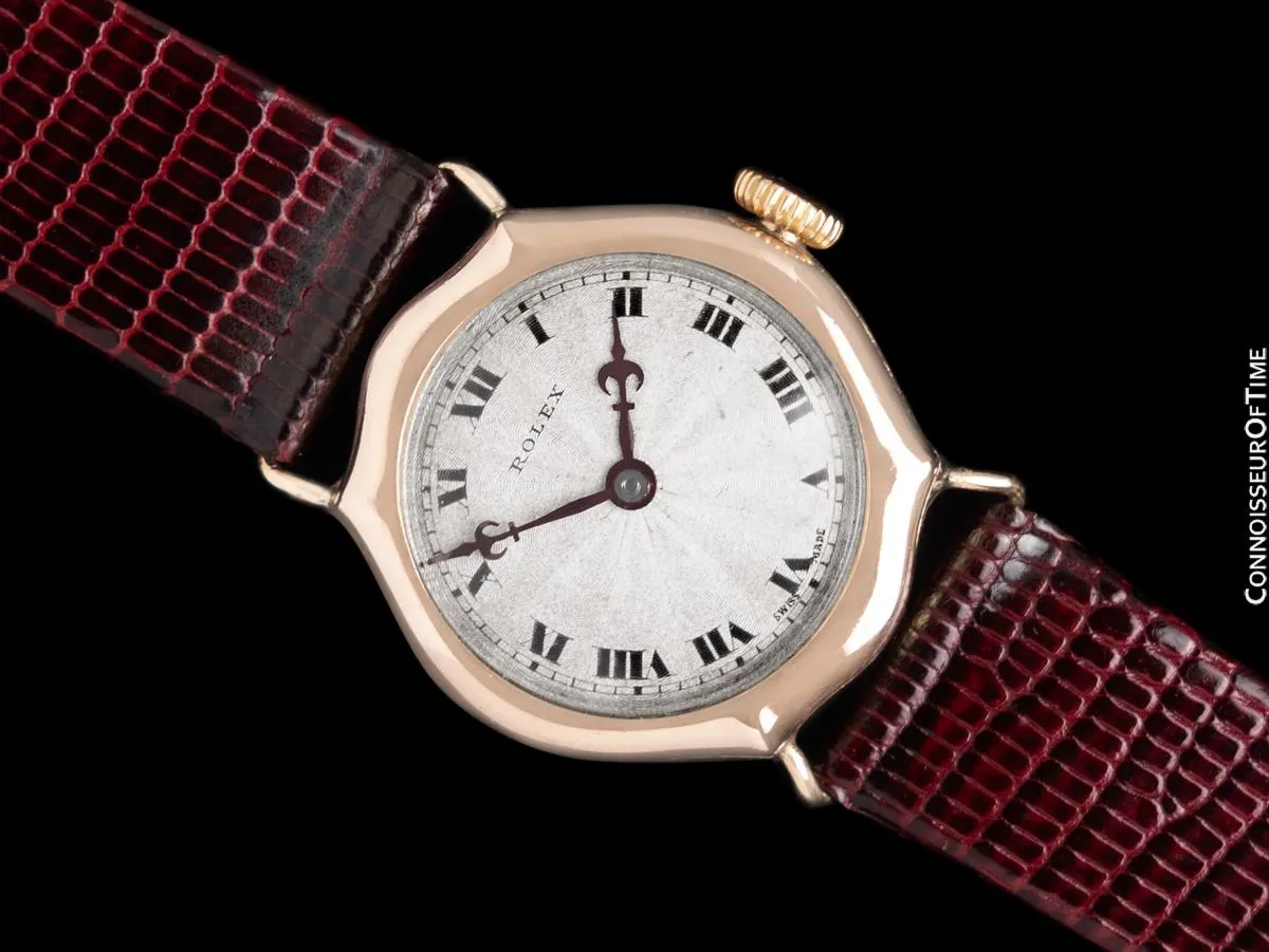 1920's Rolex Ladies Vintage Art Deco Watch - 9K Rose Gold