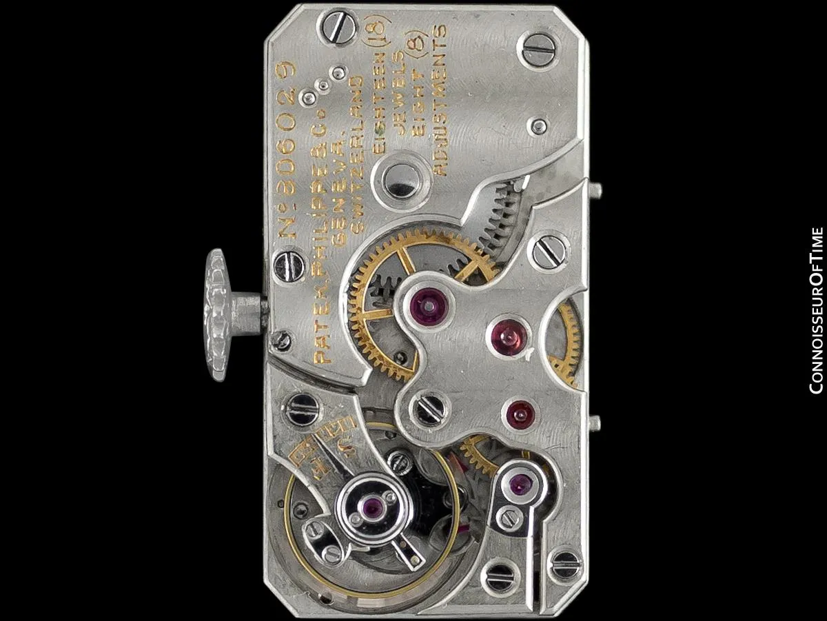 1922 Patek Philippe Likely for Tiffany Vintage Art Nouveau Ladies Watch with Papers - Platinum & Diamonds