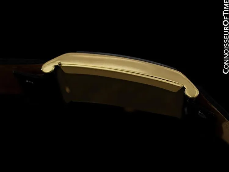 1933 Rolex Art Deco Vintage Mens Full Size Rectangular Watch - 14K Gold