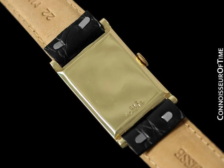 1933 Rolex Art Deco Vintage Mens Full Size Rectangular Watch - 14K Gold