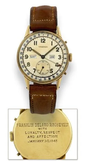 1940's Tiffany & Co. by Movado Vintage Triple Calendar Mens Watch - Stainless Steel - The Calendograph