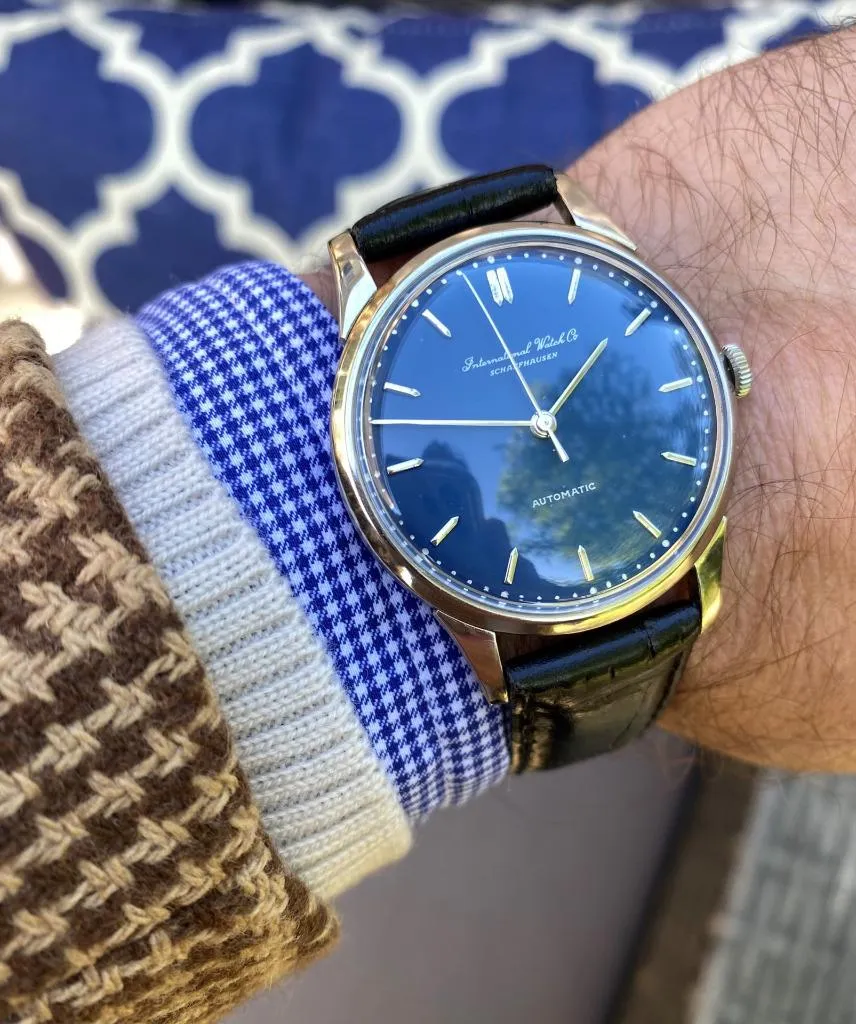 1961 IWC Vintage Mens Full Size Automatic Cal. 853 Isomura Watch - Platinum