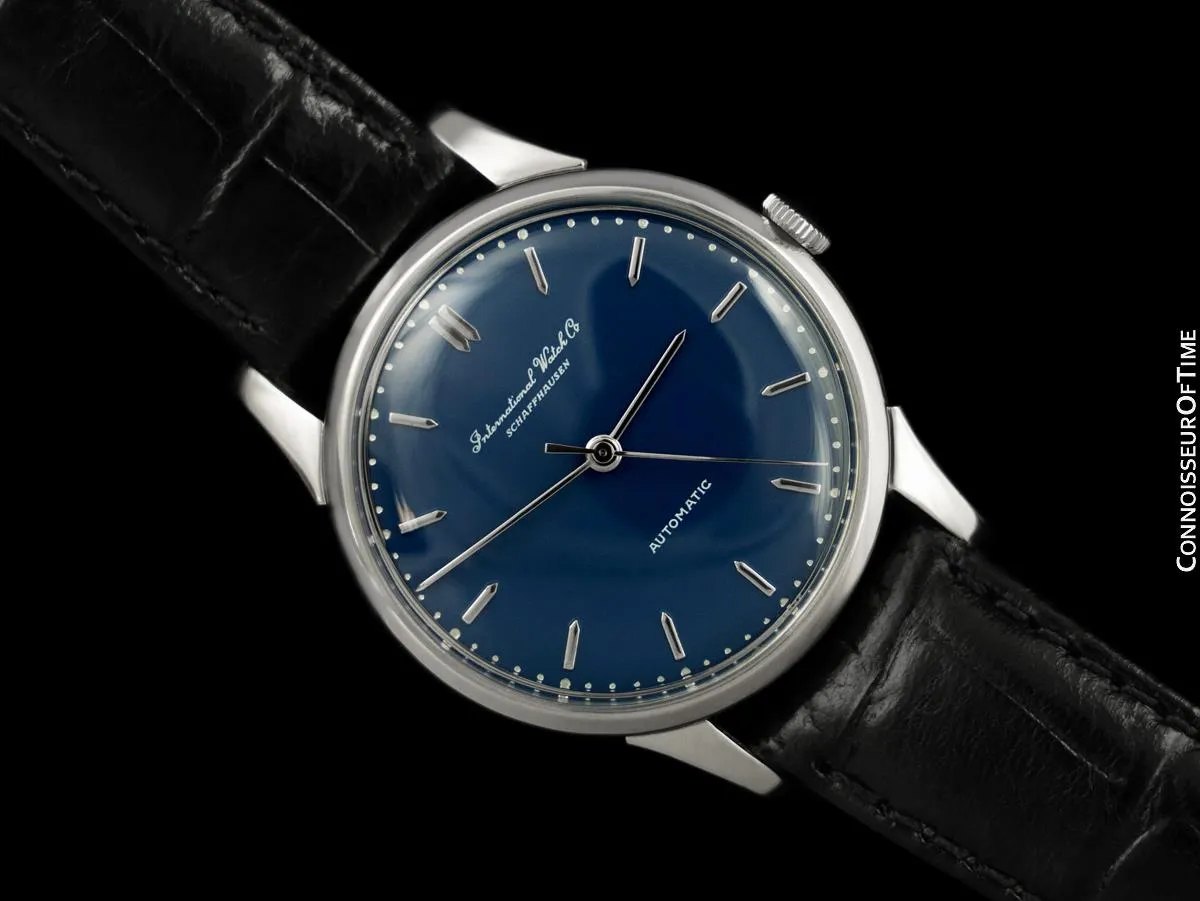 1961 IWC Vintage Mens Full Size Automatic Cal. 853 Isomura Watch - Platinum