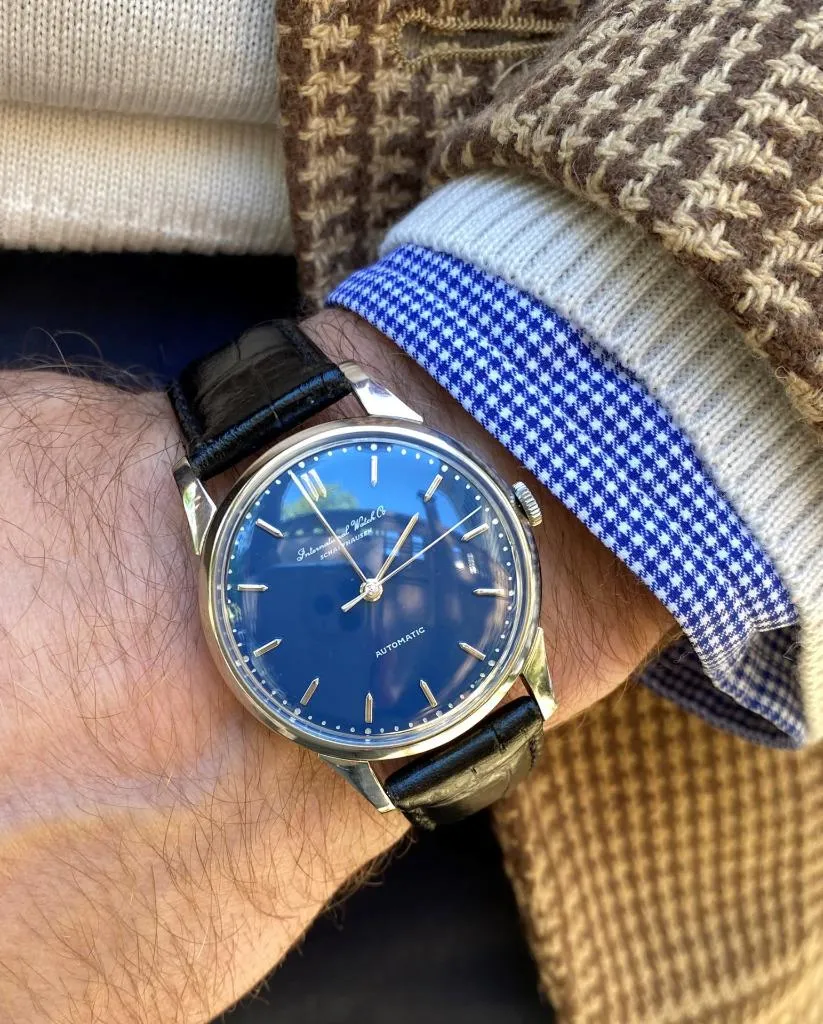 1961 IWC Vintage Mens Full Size Automatic Cal. 853 Isomura Watch - Platinum