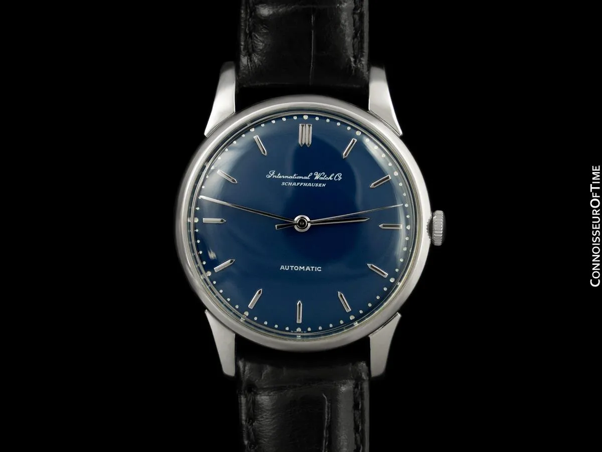 1961 IWC Vintage Mens Full Size Automatic Cal. 853 Isomura Watch - Platinum