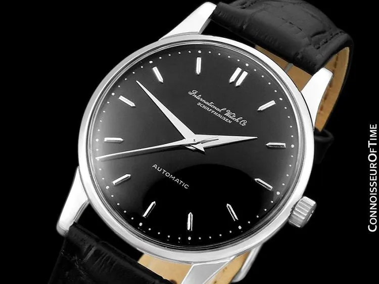 1962 IWC Vintage Mens Full Size Automatic Cal. 853 Isomura Watch - Platinum
