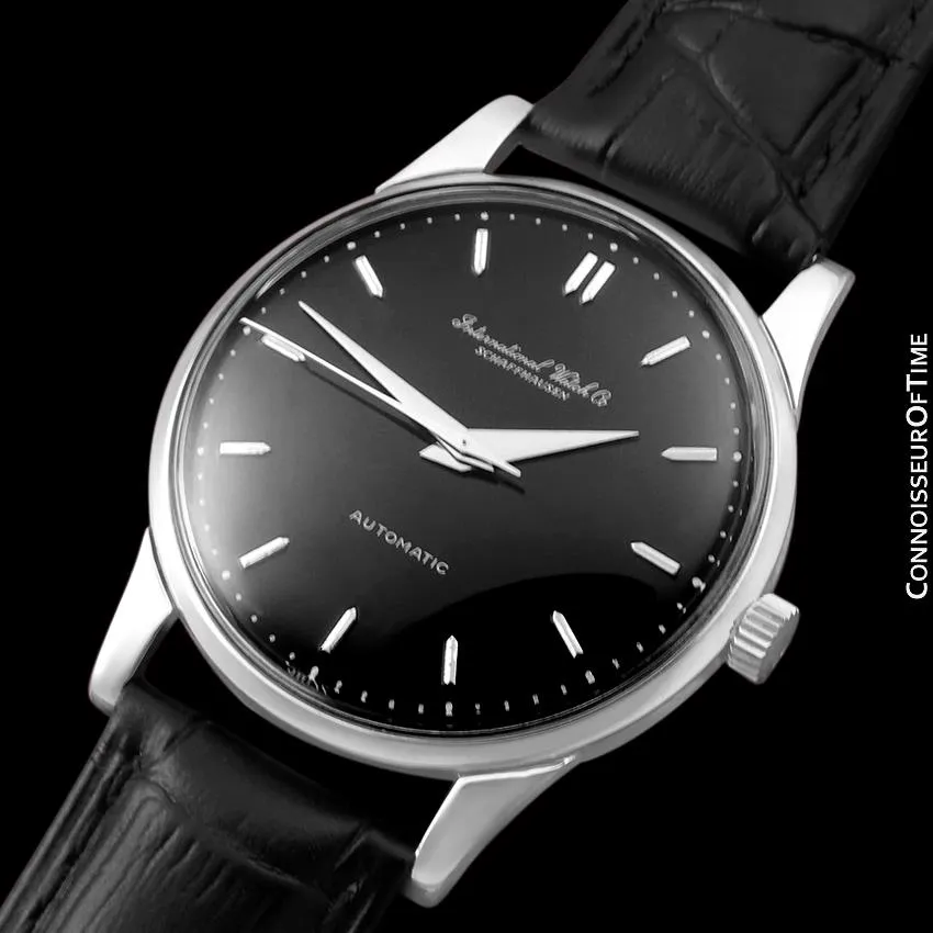 1962 IWC Vintage Mens Full Size Automatic Cal. 853 Isomura Watch - Platinum