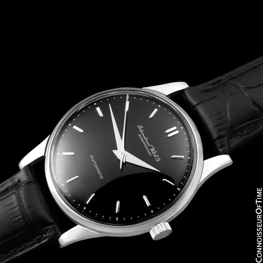 1962 IWC Vintage Mens Full Size Automatic Cal. 853 Isomura Watch - Platinum