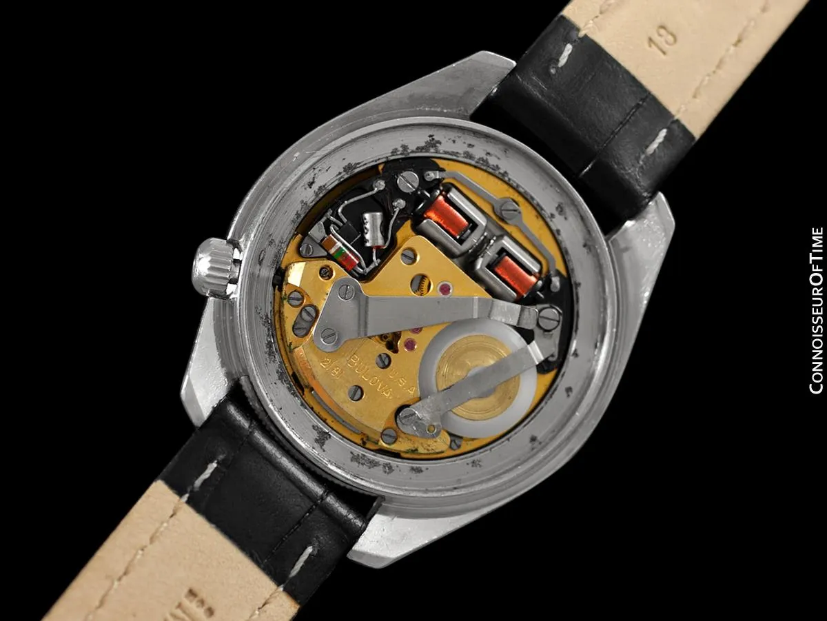 1970 Bulova Accutron Deep Sea 666 ft. Divers "Deep Six" Bakelite Coke Bezel Vintage Mens Watch - Stainless Steel