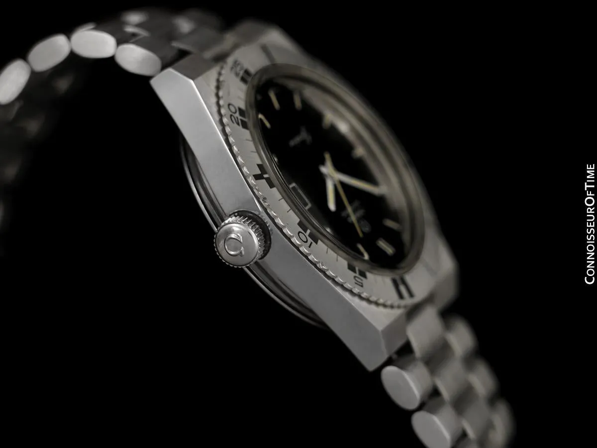 1972 Omega Geneve "Submariner" Vintage Mens Divers Watch - Stainless Steel