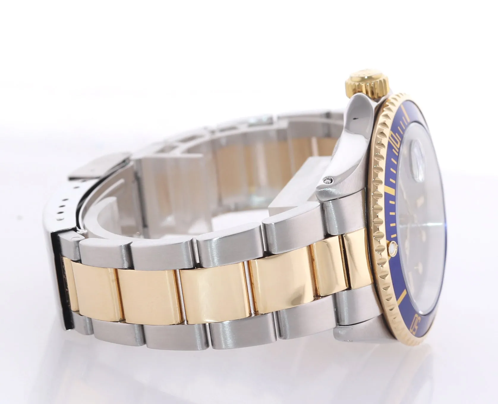 1998 Rolex Submariner 16613 Two Tone Steel 18k Yellow Gold Blue 40mm Dive Watch