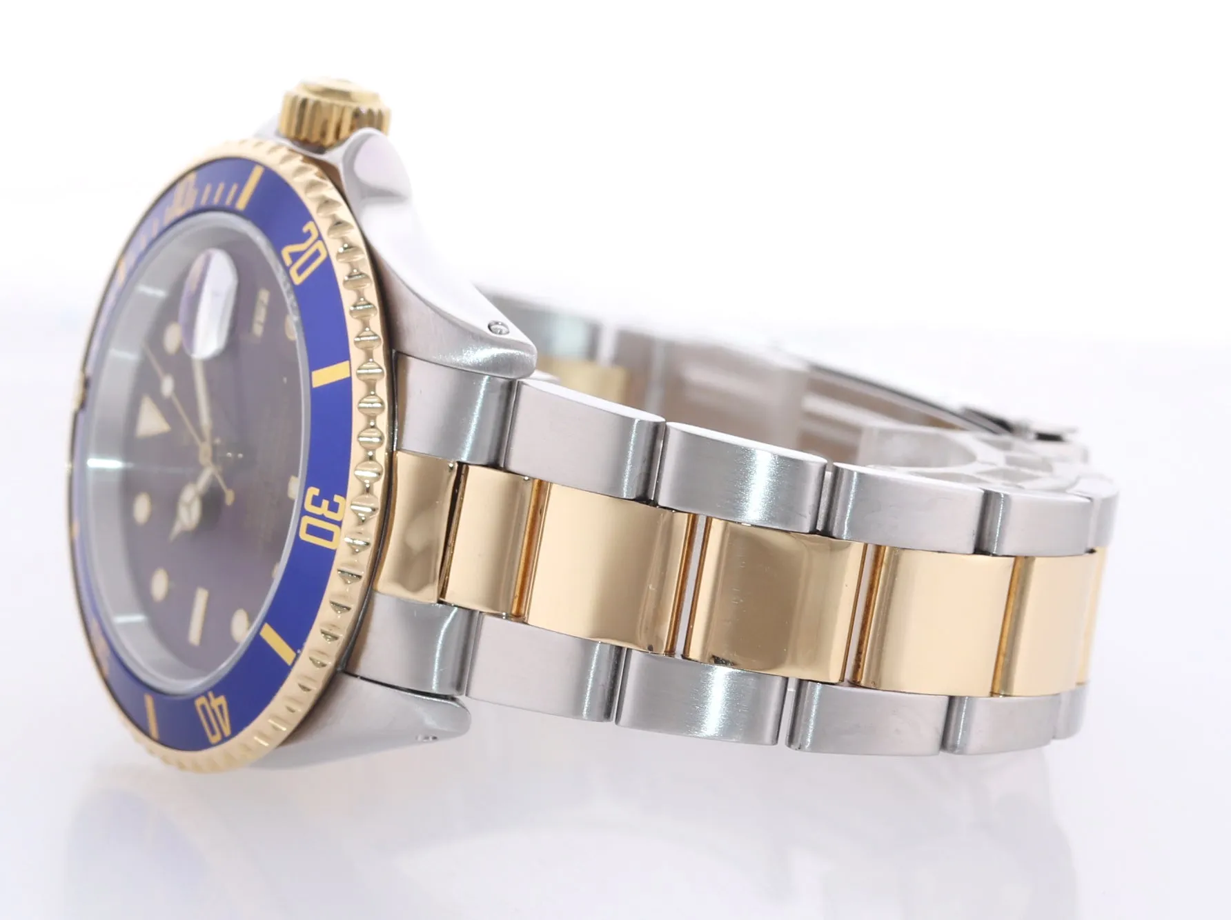 1998 Rolex Submariner 16613 Two Tone Steel 18k Yellow Gold Blue 40mm Dive Watch