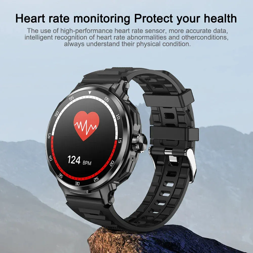 2 in 1 Health Monitoring Smart Watch Bulit-in TWS Headset Sport HD Full Color Screen Waterproof HIFI Sound Quality Bluetooth Earphones