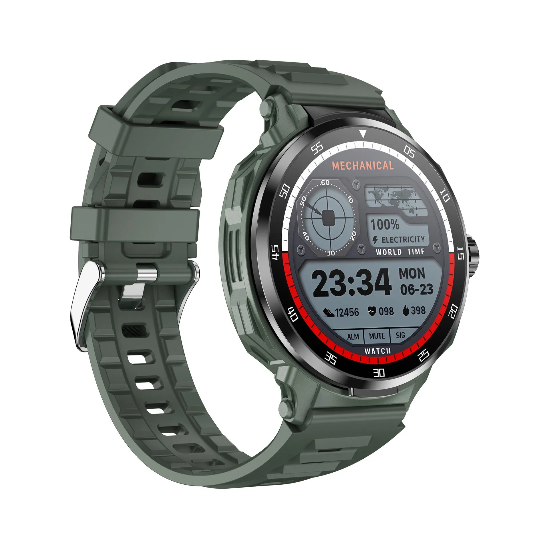 2 in 1 Health Monitoring Smart Watch Bulit-in TWS Headset Sport HD Full Color Screen Waterproof HIFI Sound Quality Bluetooth Earphones
