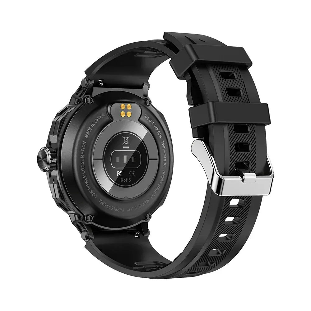 2 in 1 Health Monitoring Smart Watch Bulit-in TWS Headset Sport HD Full Color Screen Waterproof HIFI Sound Quality Bluetooth Earphones