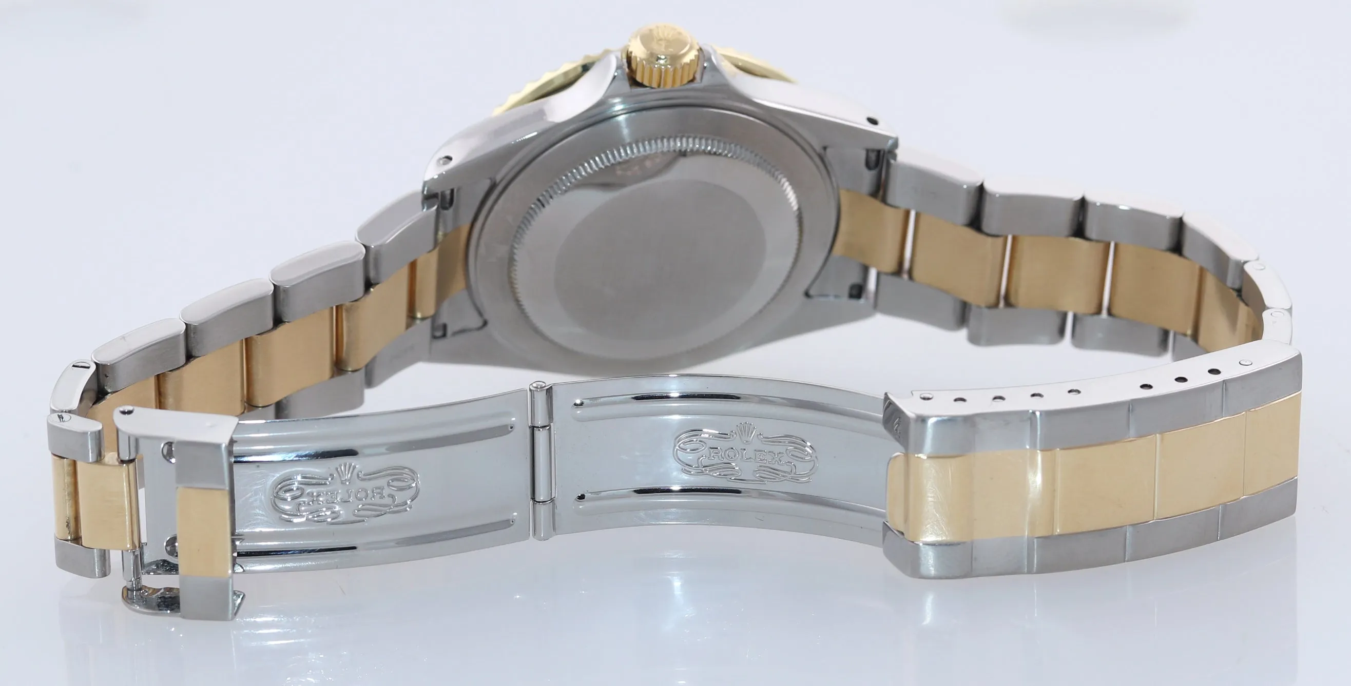 2002 MINT PAPERS Rolex Submariner 16613 Two Tone Gold Blue Dial 40mm Watch Box