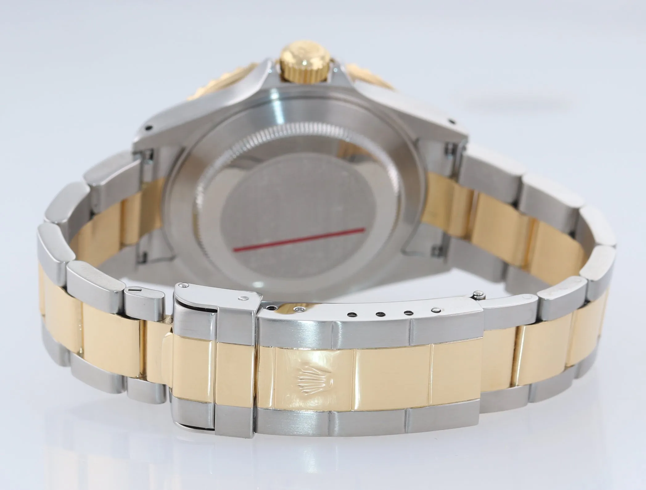 2002 PAPERS Rolex Submariner 16613 Two Tone 18k Gold Blue Dial 40mm Watch