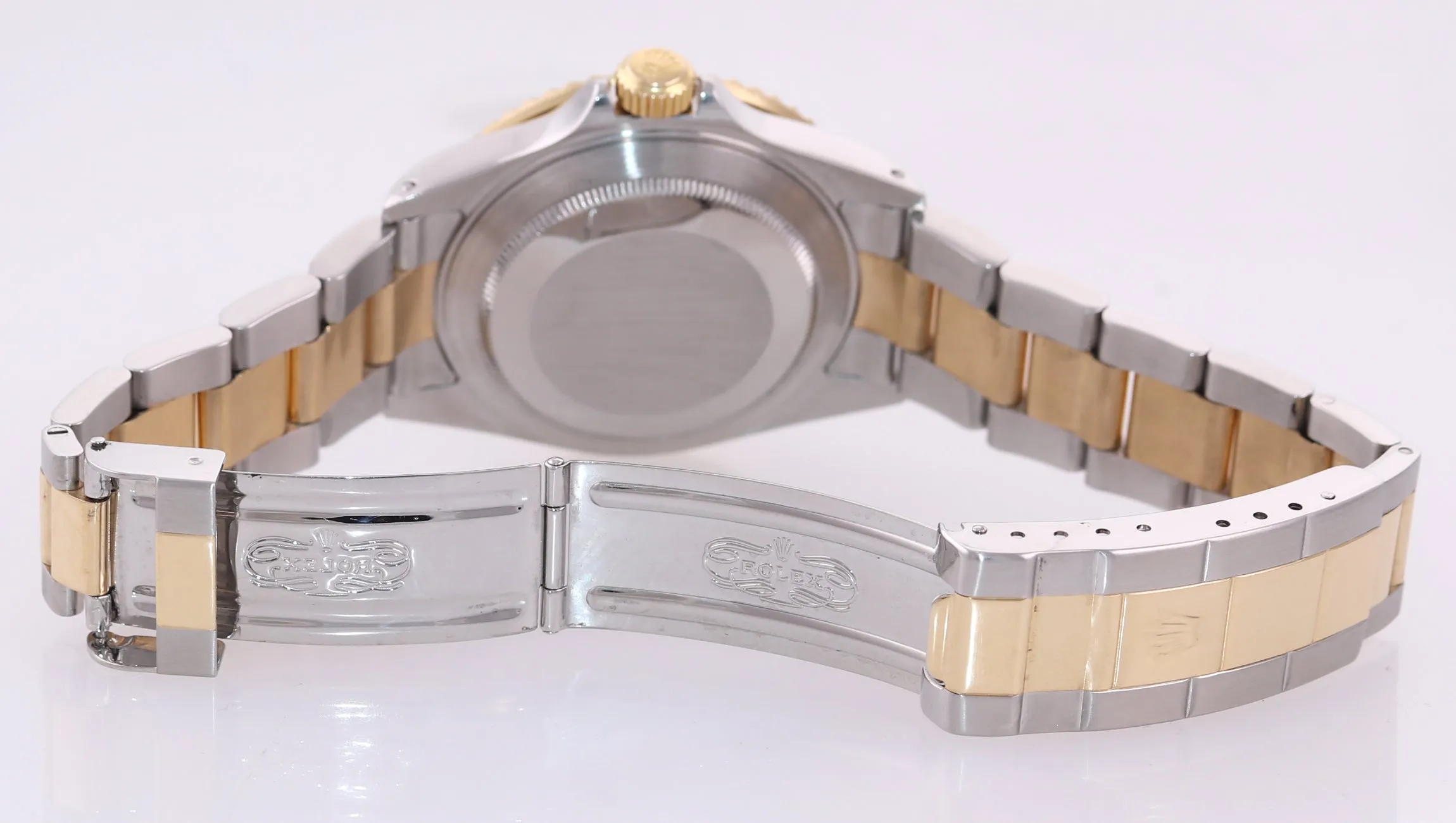 2002 Rolex Submariner 16613 Two Tone Gold Blue 40mm Watch Box Gold Buckle