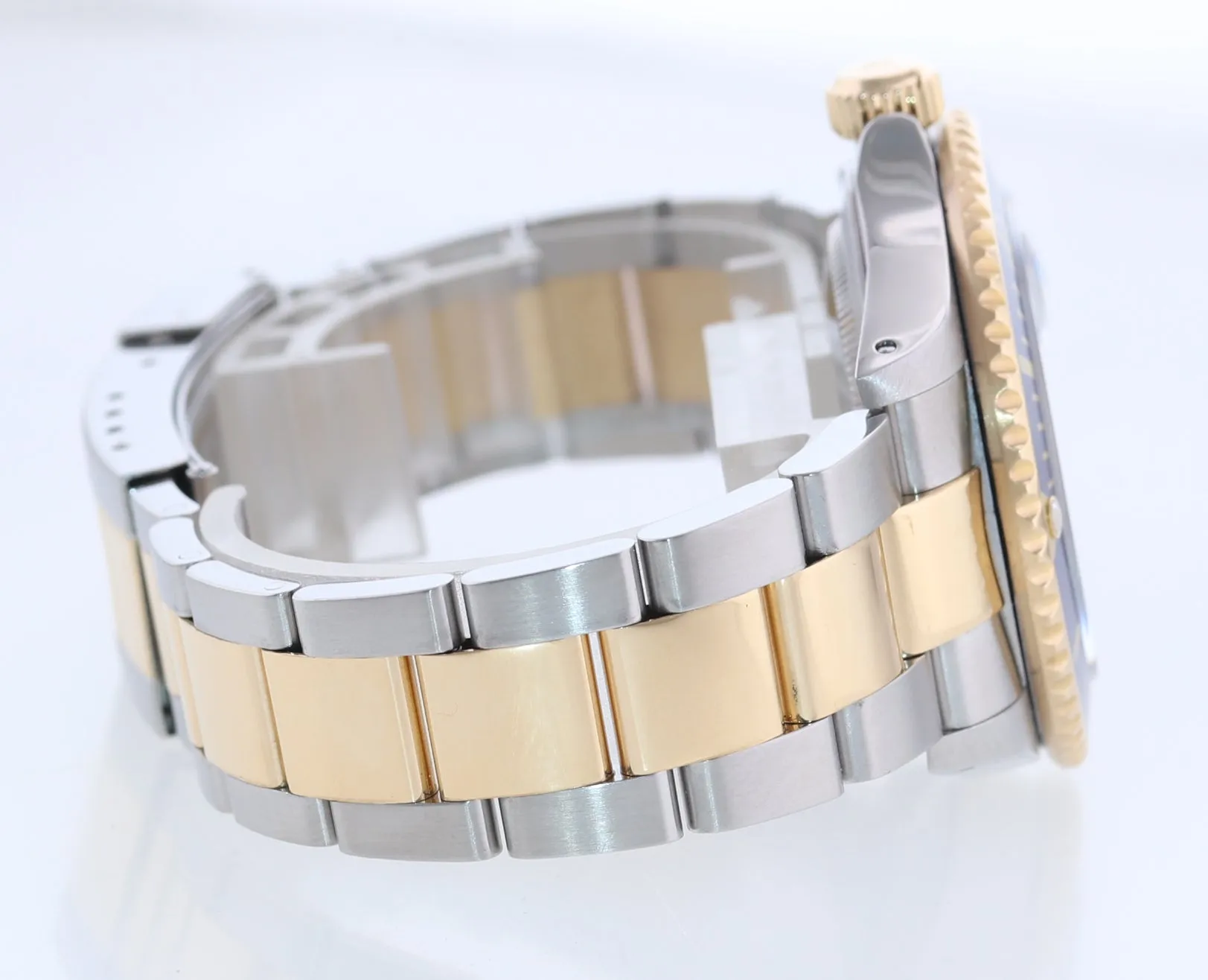 2002 Rolex Submariner 16613 Two Tone Steel Yellow Gold Blue Sunburst 40mm Watch