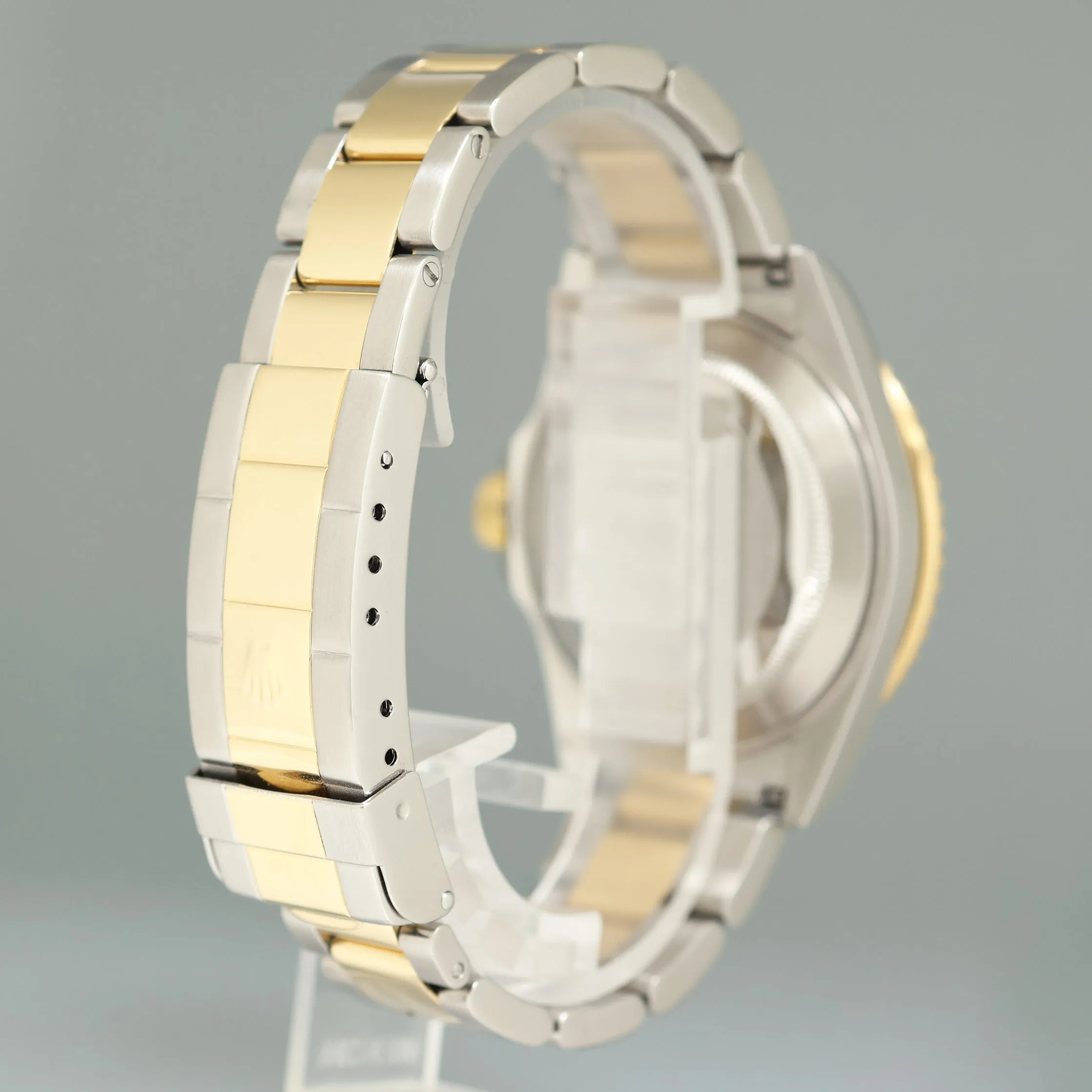 2004 MINT GOLD BUCKLE Rolex Submariner 16613 Two Tone Gold Serti Diamond Watch