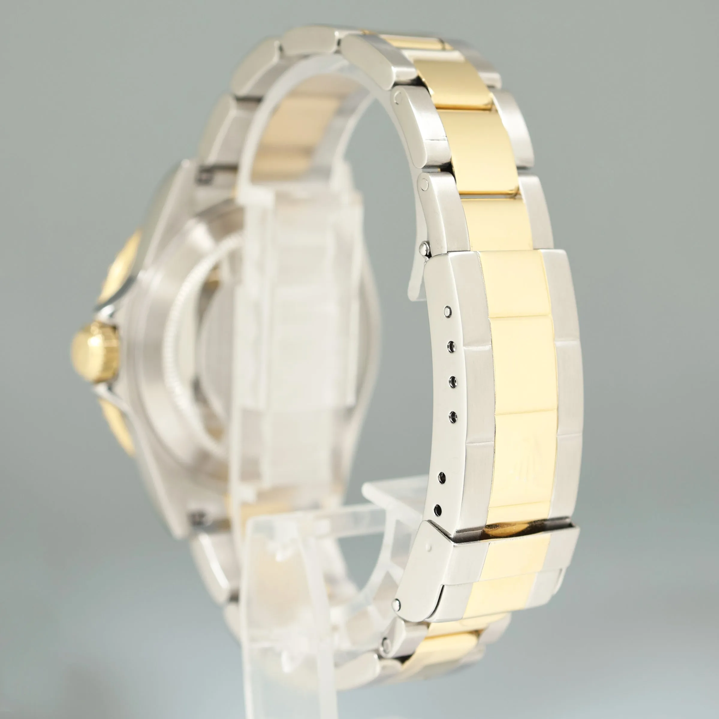 2004 MINT GOLD BUCKLE Rolex Submariner 16613 Two Tone Gold Serti Diamond Watch