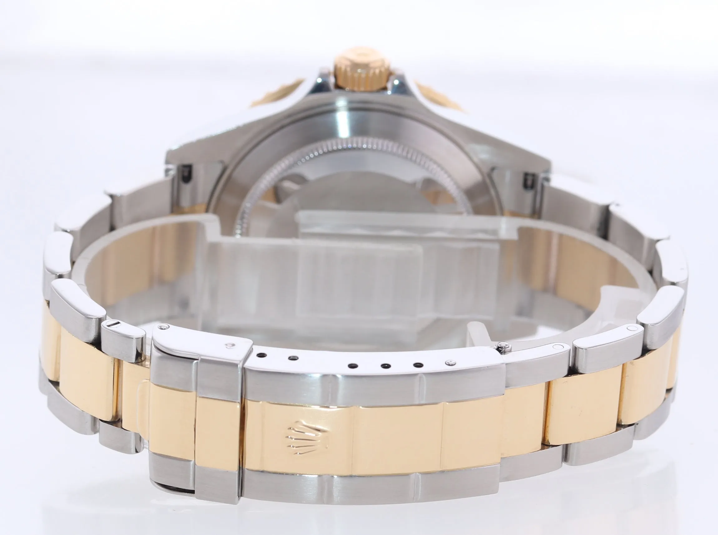 2004 PAPERS Rolex Submariner 16613 Two Tone Steel Gold Blue 40mm No Holes Watch