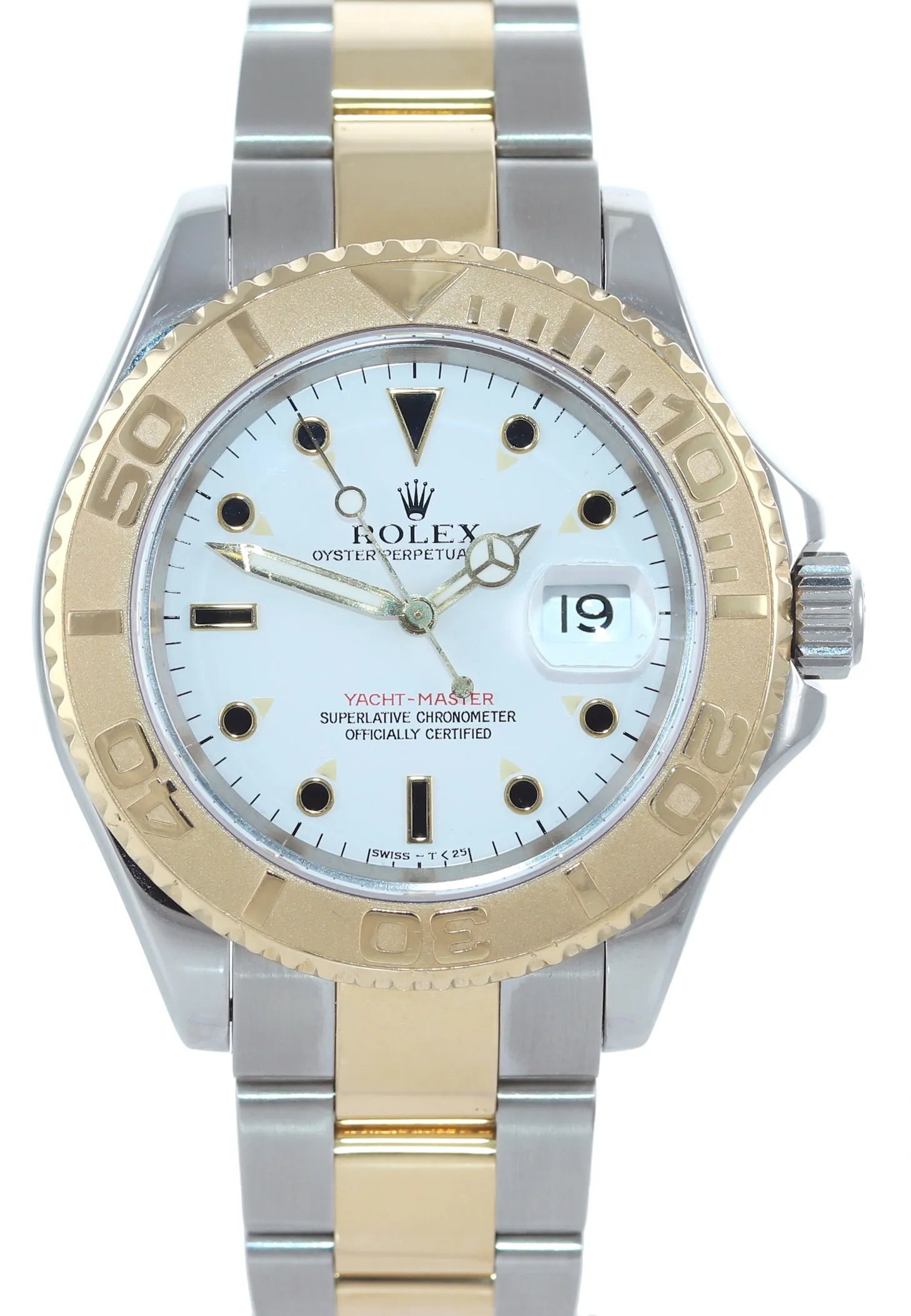 2005 Rolex 16623 Two Tone Gold Steel Yachtmaster White Sapphire Watch Box