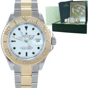 2005 Rolex 16623 Two Tone Gold Steel Yachtmaster White Sapphire Watch Box