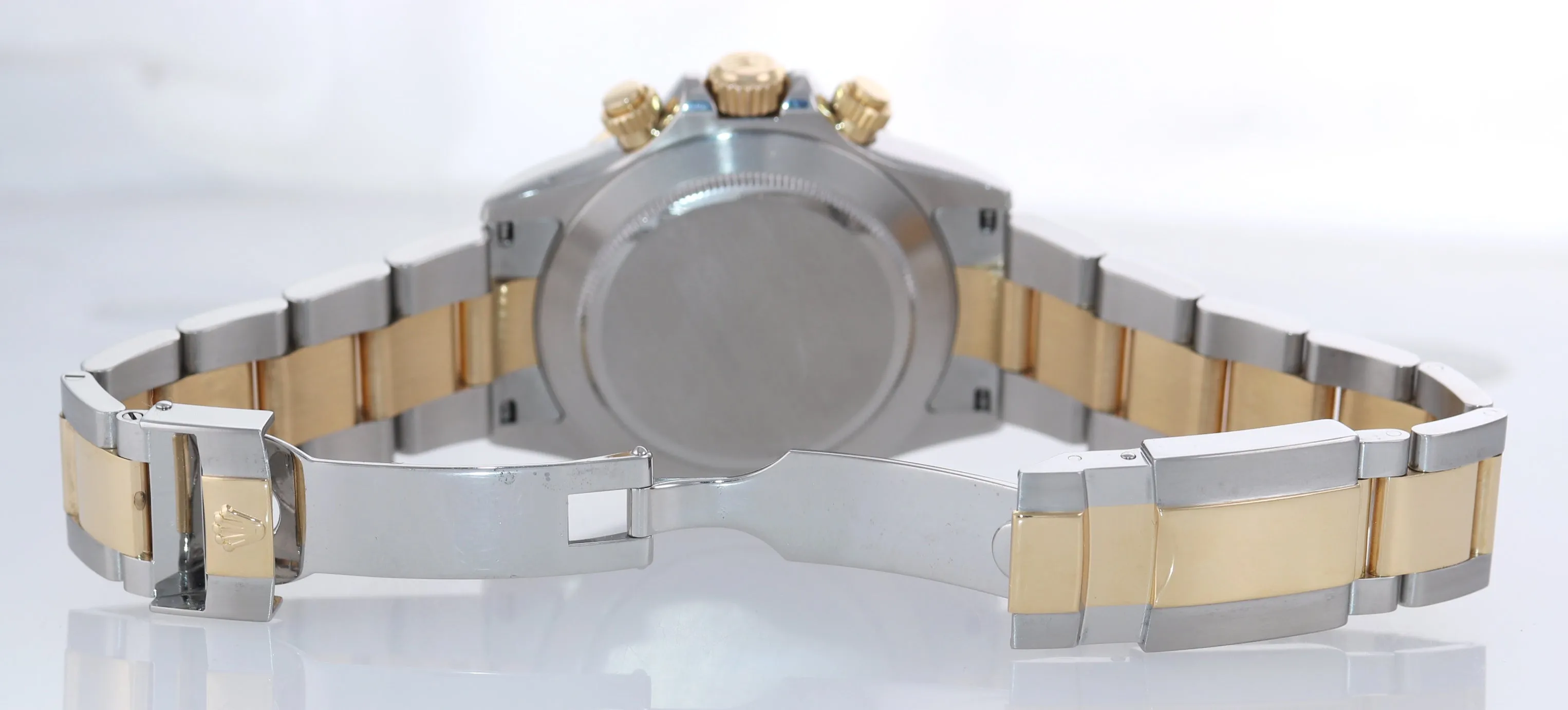 2005 Rolex Daytona 116523 Chrono Black Dial Steel 18k Gold Two Tone Watch Box