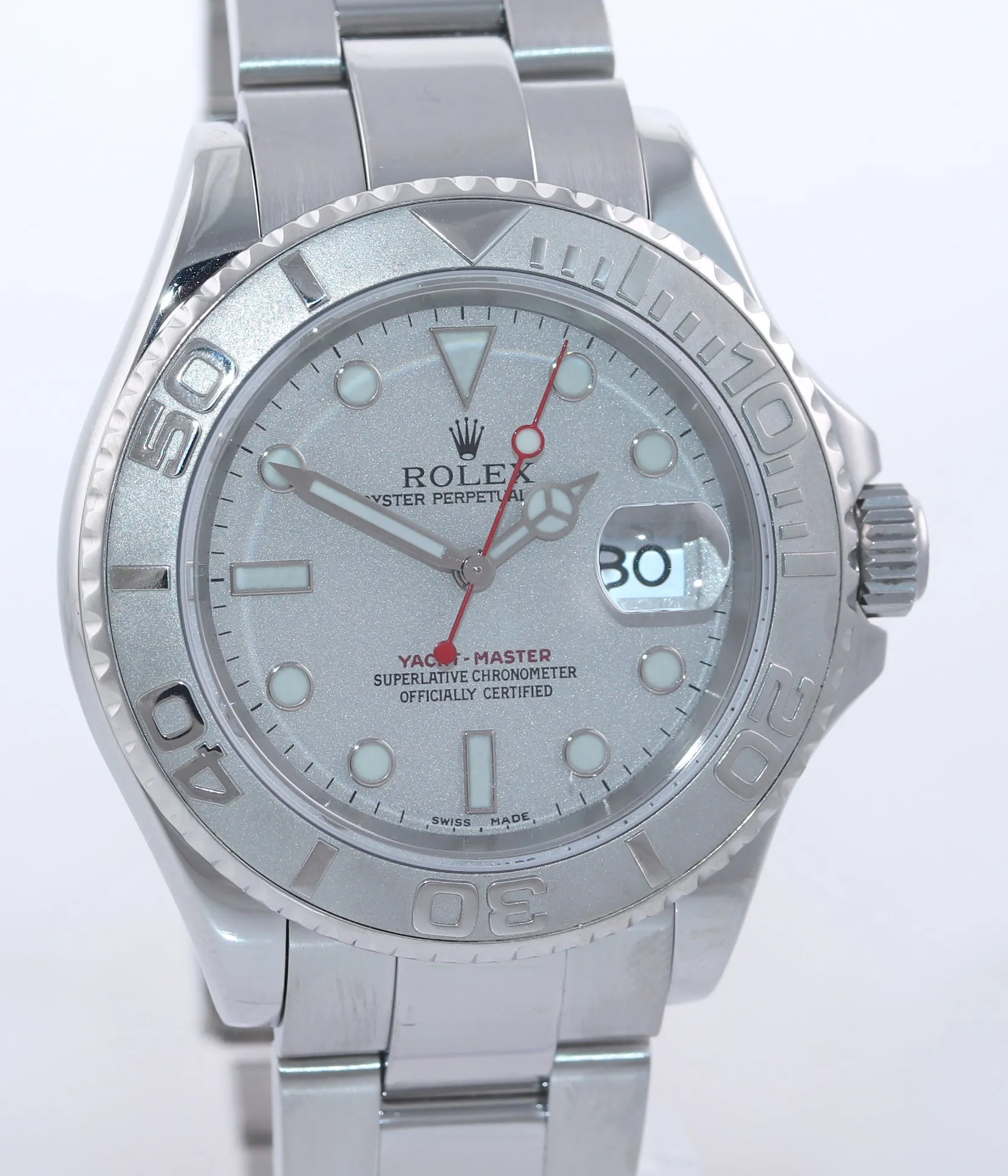 2006 MINT Rolex Yacht-Master 16622 Steel Platinum Bezel Oyster 40mm Watch Box