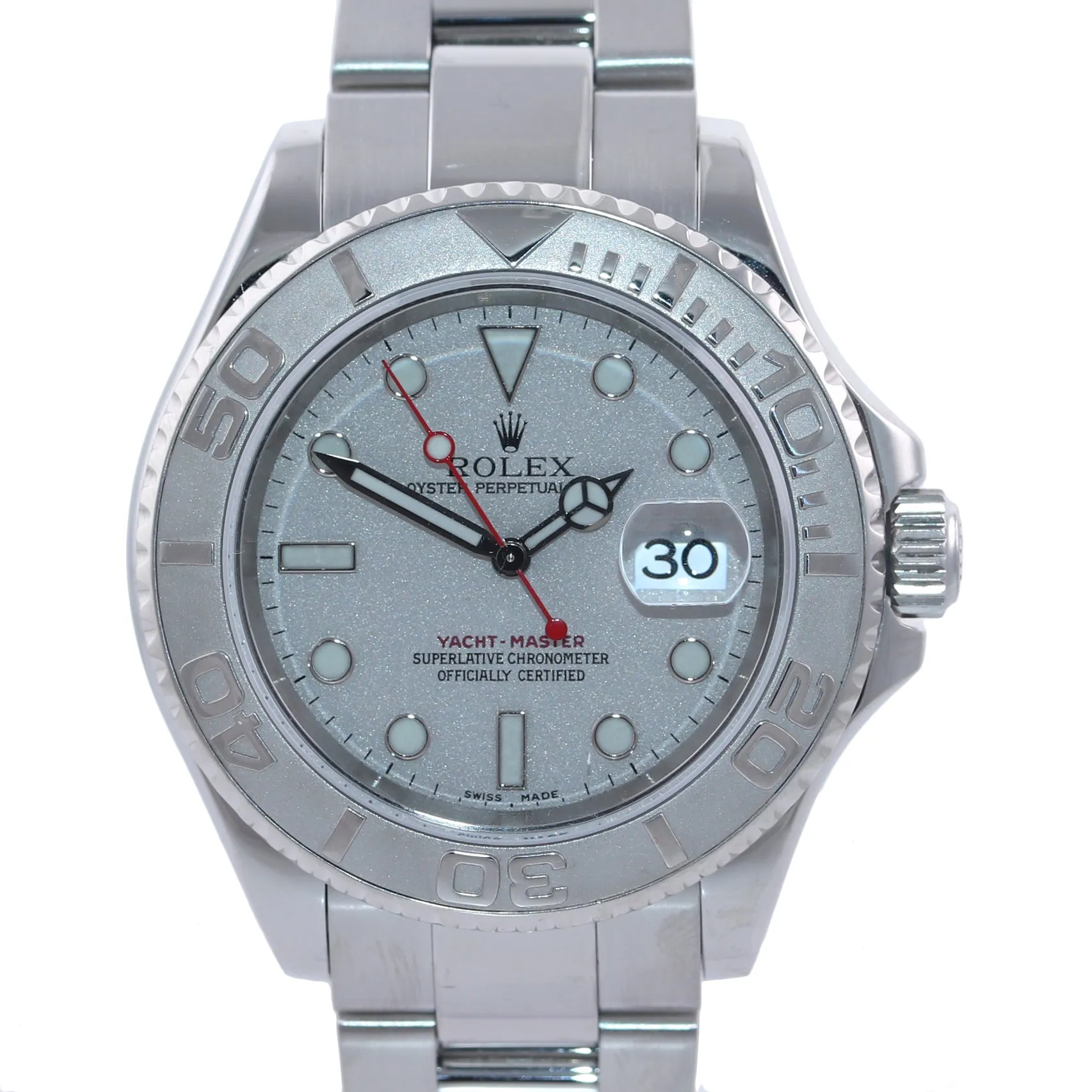 2006 MINT Rolex Yacht-Master 16622 Steel Platinum Bezel Oyster 40mm Watch Box