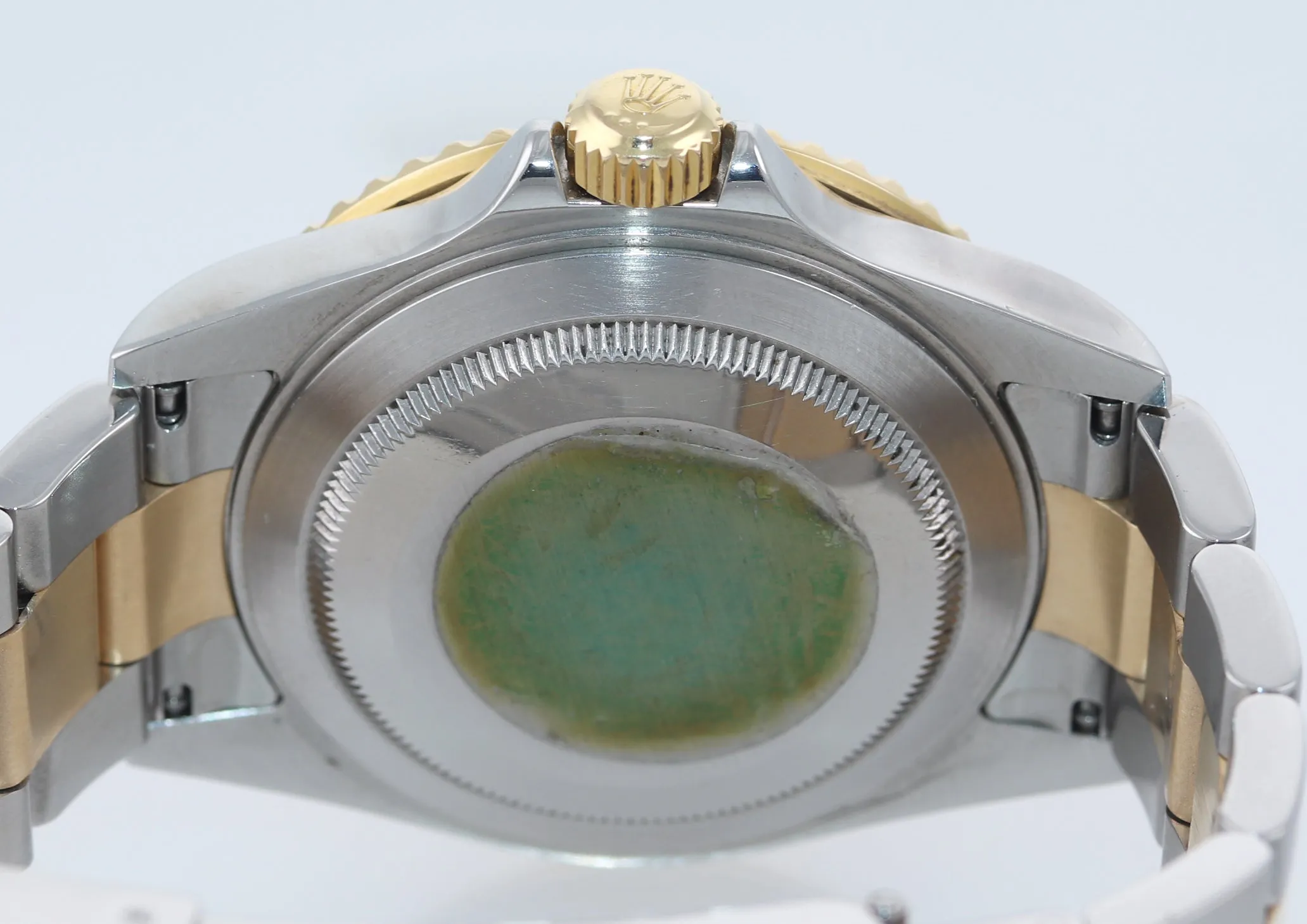 2006 Rolex Submariner 16613 SERTI DIAMOND Two Tone 18k Gold Watch Gold Buckle
