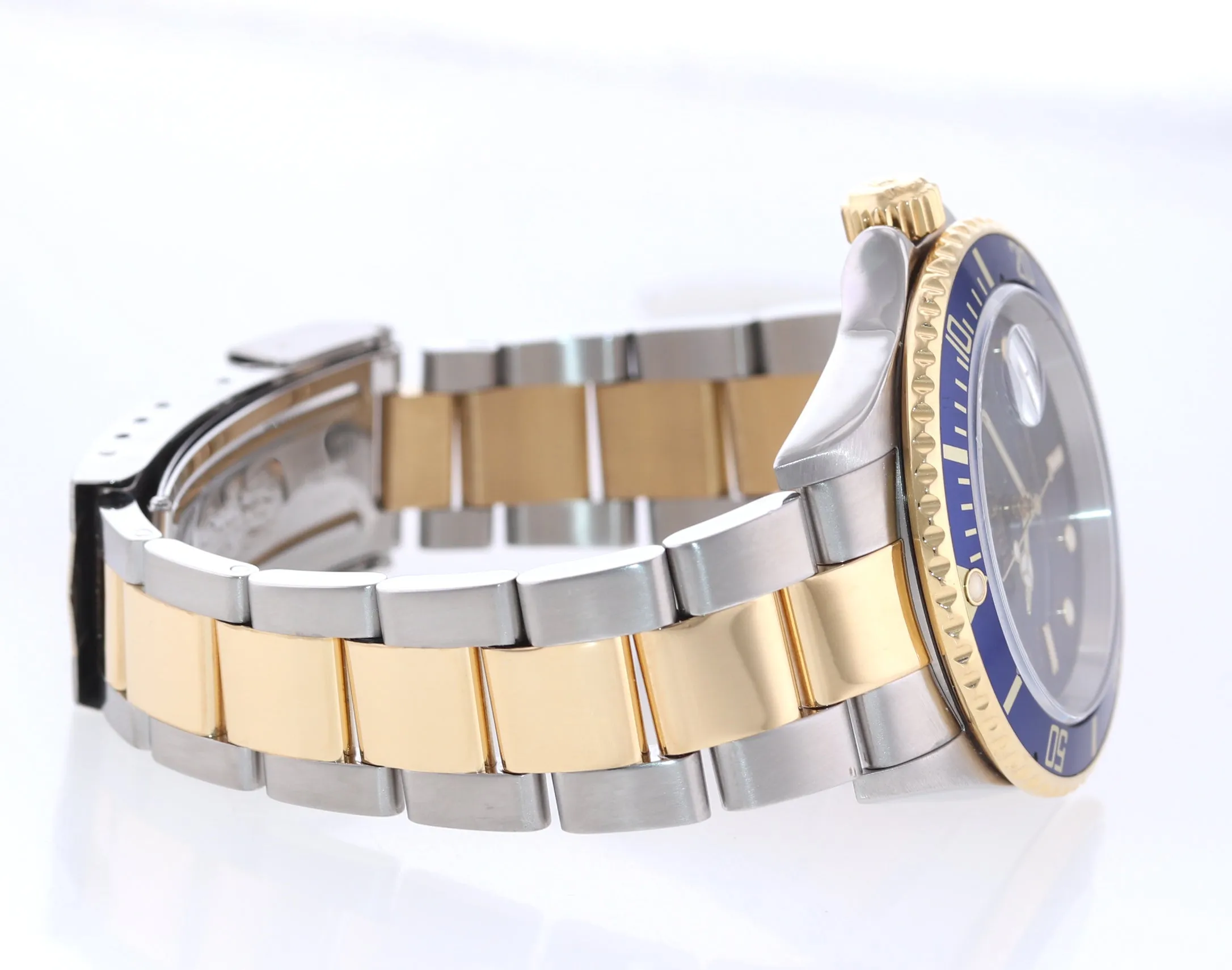 2006 Rolex Submariner 16613 Two Tone Steel Gold Blue SEL 40mm No Holes Watch Box