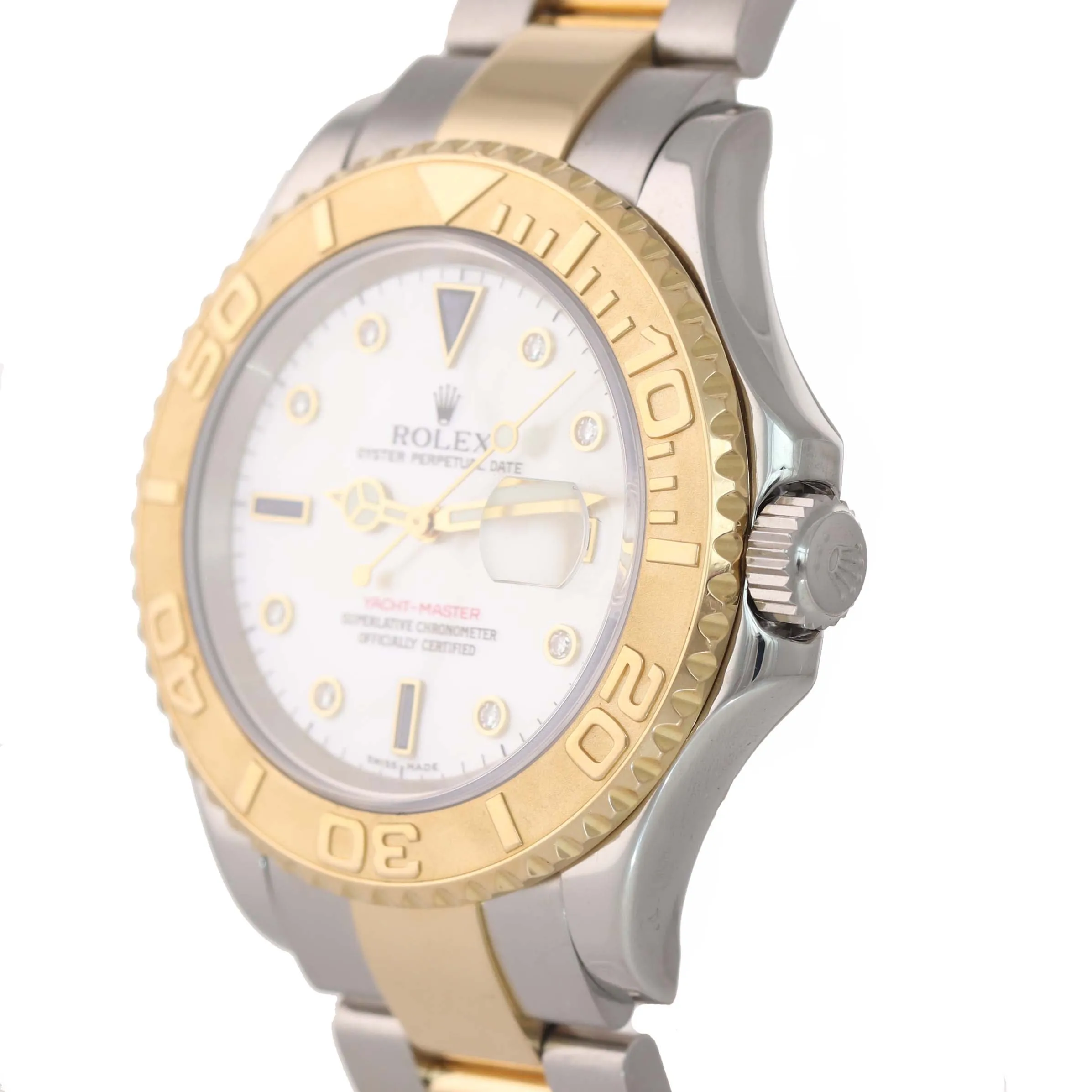 2007 PAPERS FACTORY MOP DIAMOND 16623 Rolex Two Tone Gold Yachtmaster Box Watch